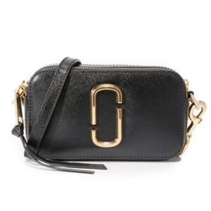Marc Jacobs Black and Gold Crossbody Bag